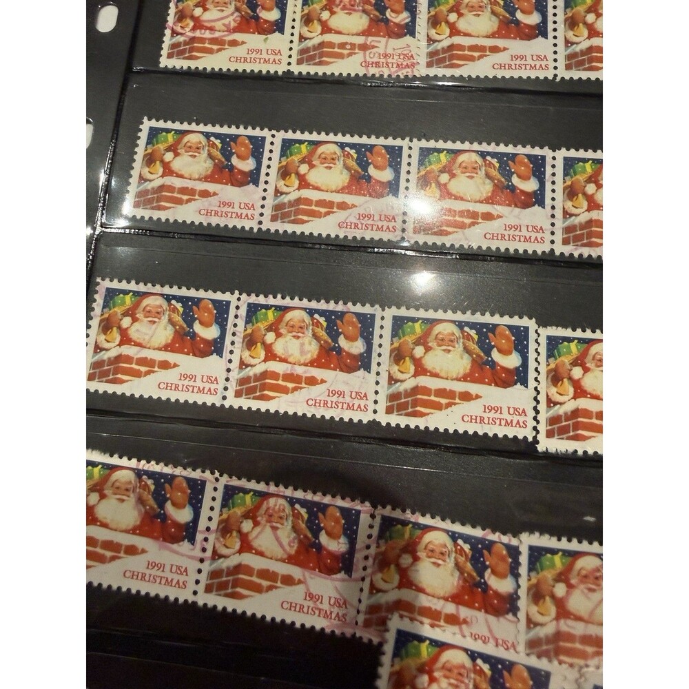 US Scott #2579 Christmas Santa Claus in Chimney 29c Stamp Block of +100 - Picture 4 of 7